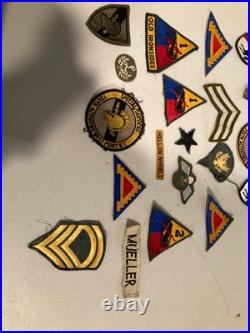 Vintage WWII air force panama carribean Military Uniform Patches Pins Buttons