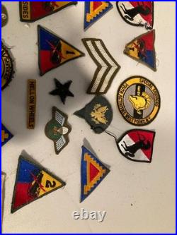 Vintage WWII air force panama carribean Military Uniform Patches Pins Buttons