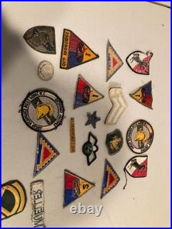 Vintage WWII air force panama carribean Military Uniform Patches Pins Buttons