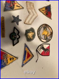 Vintage WWII air force panama carribean Military Uniform Patches Pins Buttons