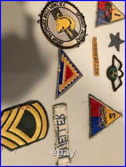 Vintage WWII air force panama carribean Military Uniform Patches Pins Buttons