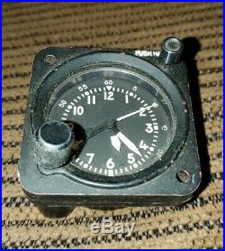 Vintage Wakmann 8-Day Aircraft Cockpit Chronograph Swiss Clock USAF ABU-9