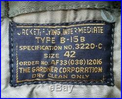 Vintage Ww2 Aaf B-15b Nylon Jacket Size 42 Original Us Air Force