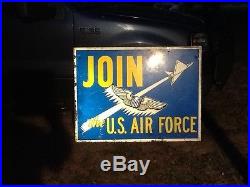 Vintage us Air Force sign. 3' x 4'. Reflective aluminum sign. USAF