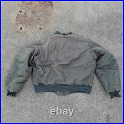 Vtg 1952-57 United States Air Force MA-1 USAF Flight Bomber Men's Large Mask Tab