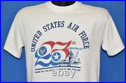 Vtg 70s UNITED STATES AIR FORCE 25TH ANNIVERSARY 1972 PRIDE IN PAST t-shirt M