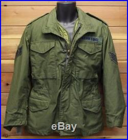 Vtg Air Force M65 GREEN FIELD COAT SMALL SHORT 80s Lined Winfield jacket S 1981