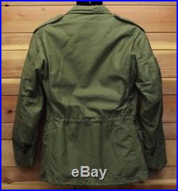 Vtg Air Force M65 GREEN FIELD COAT SMALL SHORT 80s Lined Winfield jacket S 1981