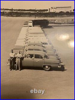 Vtg Air Force Missile Test Center Photo douglas cars in front of Hanger M