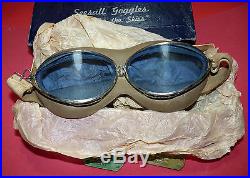 Vtg GOGGLES AVIATION PILOT Dog Tags USAF WW2 Flying Motorcycle Racer Steam Punk