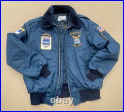 Vtg Golden's US Air Force Bomber Jacket BMTS Honor Flight Load Master Eagle Lg