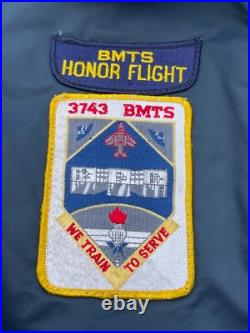 Vtg Golden's US Air Force Bomber Jacket BMTS Honor Flight Load Master Eagle Lg
