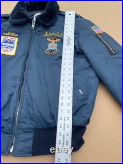 Vtg Golden's US Air Force Bomber Jacket BMTS Honor Flight Load Master Eagle Lg