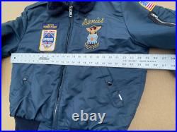 Vtg Golden's US Air Force Bomber Jacket BMTS Honor Flight Load Master Eagle Lg