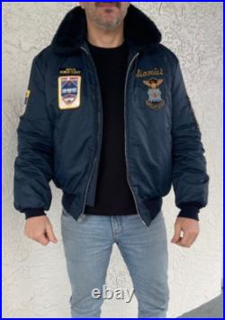 Vtg Golden's US Air Force Bomber Jacket BMTS Honor Flight Load Master Eagle Lg