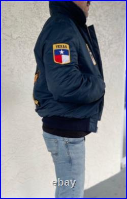 Vtg Golden's US Air Force Bomber Jacket BMTS Honor Flight Load Master Eagle Lg