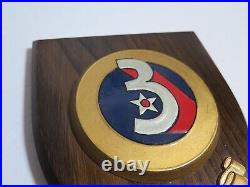Vtg HAND PAINTED WWII 3rd US AIR FORCE Wall PLAQUE SHIELD USAF