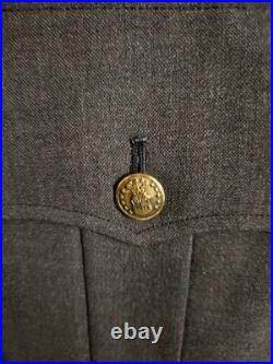 Vtg Military Jacket USAF Blue 39L Flag Bars Pockets Buttons WWII EUC 14603