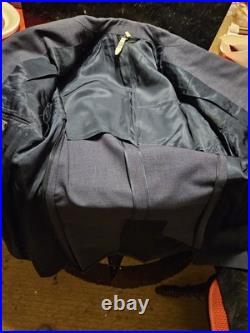 Vtg Military Jacket USAF Blue 39L Flag Bars Pockets Buttons WWII EUC 14603