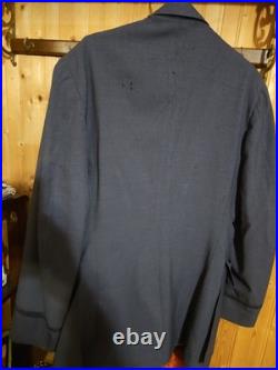 Vtg Military Jacket USAF Blue 39L Flag Bars Pockets Buttons WWII EUC 14603