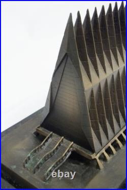 Vtg USAF AIR FORCE ACADEMY CADET CHAPEL Bronze Architectural Model Colarik 14
