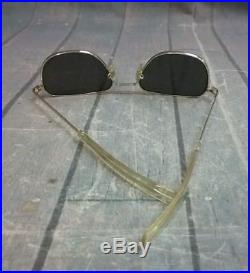 Vtg USAF American Optical Men's Sunglasses Aviators Pilot Vietnam 5 1/2 12K GF