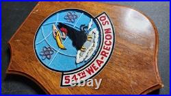 Vtg US Air Force Wall Plaque 54th WEA RECON SQUADRON USAF Weather Recon