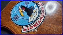 Vtg US Air Force Wall Plaque 54th WEA RECON SQUADRON USAF Weather Recon