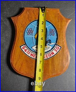 Vtg US Air Force Wall Plaque 54th WEA RECON SQUADRON USAF Weather Recon