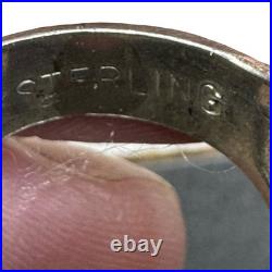 Vtg United States Air Force Sterling Silver Ring Class Style Blue Gemstone Sz 7
