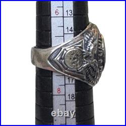 Vtg United States Air Force Sterling Silver Ring Class Style Blue Gemstone Sz 7