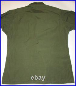 Vtg Us Army/usaf Slant Pocket Shirt! Master Sergeant/airlift/med Evac Patches! L