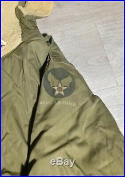 Vtg WW2 WWII B-11 Air Force Jacket & A-9 Flight Pants Military Air Force Sz 38