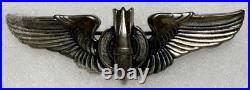 Vtg WWII Era United States Army Air Force 2 Silver Bombardier Wings 1/20 10K