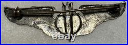 Vtg WWII Era United States Army Air Force 2 Silver Bombardier Wings 1/20 10K
