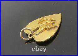 WELLS 14K GOLD Vintage United States Air Force Love Heart Pendant GP024