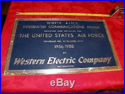 WHITE ALICE, UNITED STATES AIR FORCE, WESTERN ELECTRIC COMPANY, super rare metal