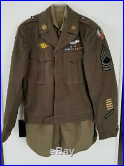 WW2 9TH, 8TH airforce master sgts uniform, wings, ribbons