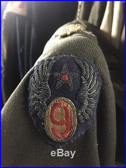 WW2 CUSTOMIZED 9th AIRFORCE BULLION PATCHED JACKET NAMED