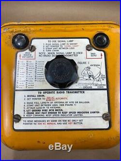 WW2 Gibson Girl SCR-578 500 kHz Military Radio Transmitter T-74/CRT-3 USA USAF