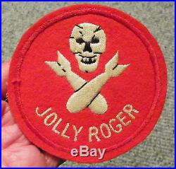 WW2 Jolly Rogers 5th Airforce 90th BG 320th BS Theater Made Squadron Patch MINTY