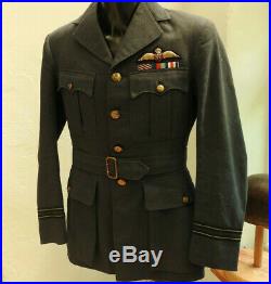 WW2 Military RAF Tunic Uniform Royal Air Force Pilot Wings DFC Medal Bar (5272)