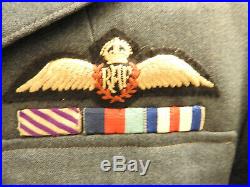 WW2 Military RAF Tunic Uniform Royal Air Force Pilot Wings DFC Medal Bar (5272)