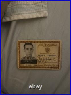 WW2 Officers Military Drivers License. No Reserve Auction