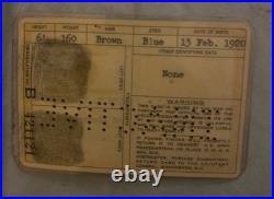 WW2 Officers Military Drivers License. No Reserve Auction