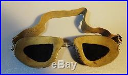 WW2 Pilot Aviator Goggles withCase US Army Air Force Navy Marine Amer Optical NR