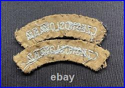WW2 RAF Czechoslovakia Nationality Shoulder Titles Cloth Badges x 100% Original