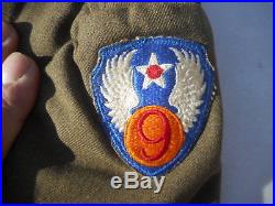 WW2 USAAF Ike Jacket 9Th Air Force Air Crew Wing SFC Size 38