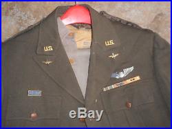 WW2 USAAF Ike Jacket Pants And Shirt Set Pinks Pilot CBI Major 14th Airforce