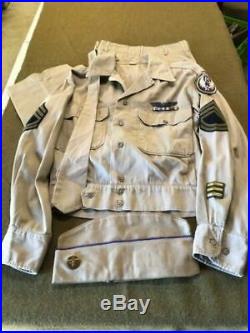 WW2 USAAF TSgt 15th Air Force Theater Modified Khaki Uniform Group Complete